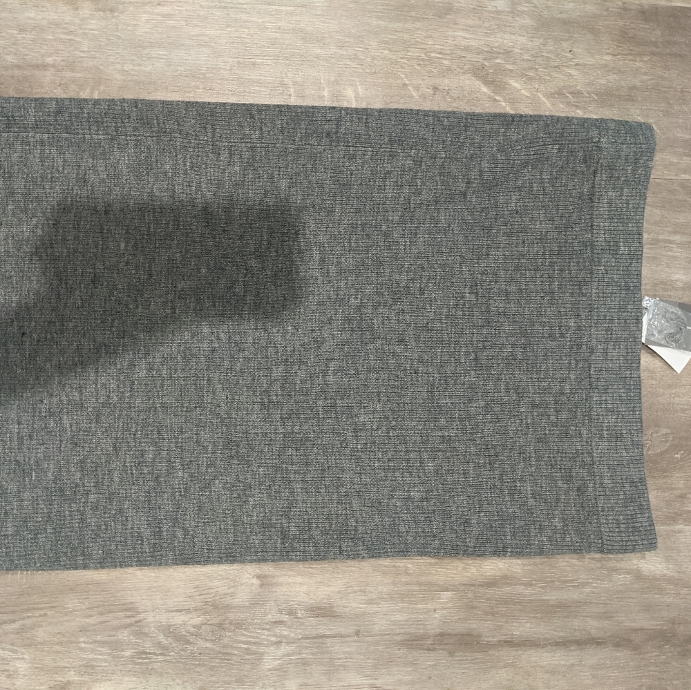 Mid Length Grey Wool Skirt